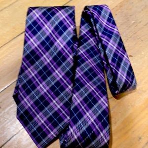 Ben Sherman purple plaid tie